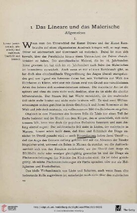 I. Das Lineare und das Malerische