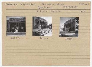 Deutsche Sporthalle. Berlin, Friedrichshain, Karl-Marx-Allee (vor 1961 Stalinallee)