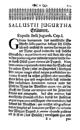 Sallustii Jugurtha Erläutert