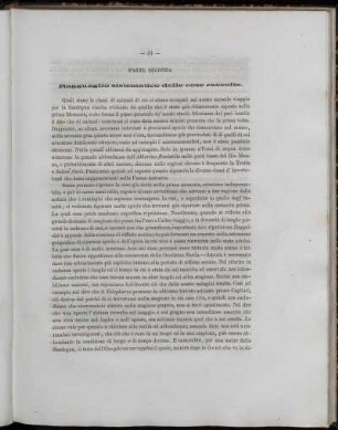 Parte Seconda Ragguaglio sistematico delle cose raccolte.