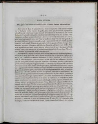 Parte Seconda Ragguaglio sistematico delle cose raccolte.