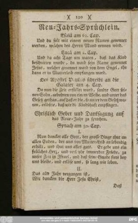 Neu-Jahrs-Sprüchlein.