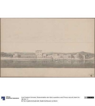 Rekonstruktion der Villa Laurentina nach Plinius. Ansicht