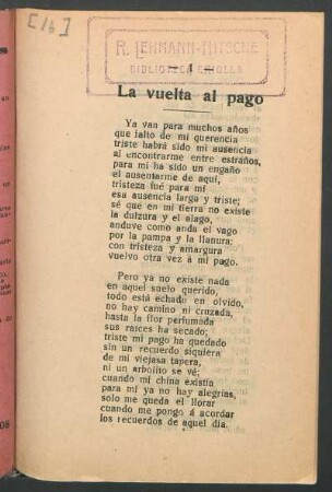 La vuelta al pago