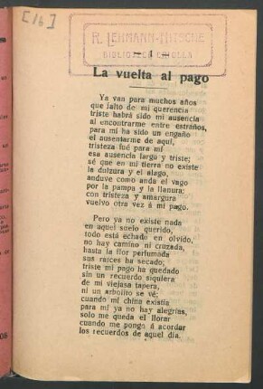 La vuelta al pago