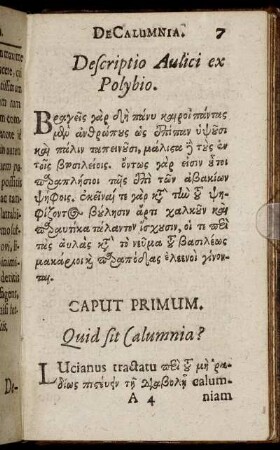 Caput Primum. Quid sit Calumnia?