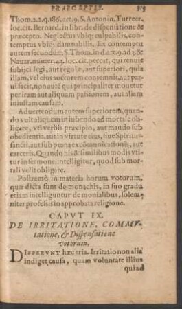 Caput IX. De Irritatione, Commutatione, et Dispensatione votorum.