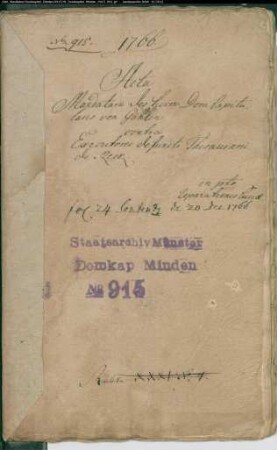 Domkapitular von Galen ./. Testamentsvollstrecker des + Thesaurars von der Reck: Übernahme der Kosten für die Reparatur der Curie, Kostenanschläge