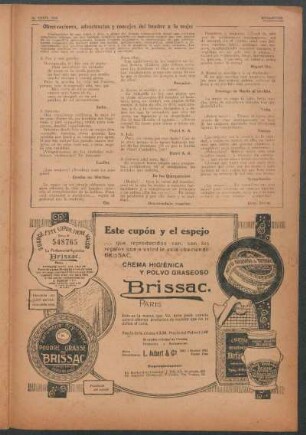 Observaciones, advertencias y consejos del hombre a la mujer.