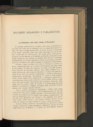 Documenti Diplomatici E Parlamentari.