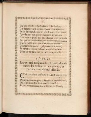 3. Verset. Lavez-moi toûjours de polus en plus de toutes laes taches de mes péches, et purifiez-moi de mes offenses.