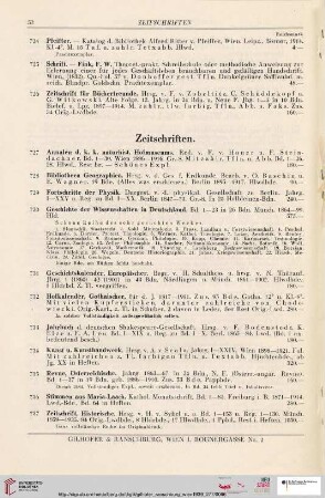 Zeitschriften (Nr. 727-737)