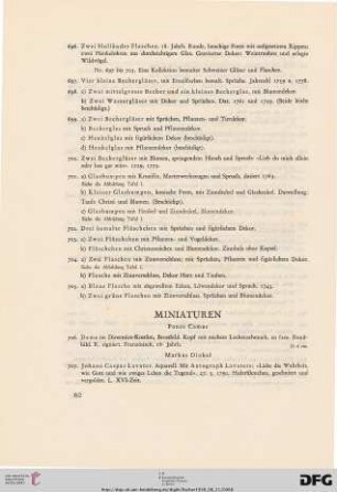 Miniaturen (Nr. 706-723)