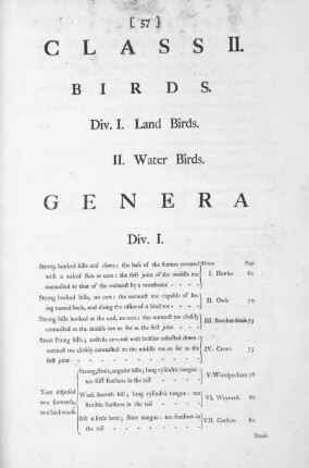 Class II. Birds
