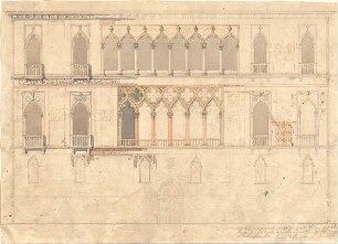 Lange, Ludwig; Lange - Archiv: XII.2 Ornamente, Vignetten, farbige Architektur - Teilansicht
