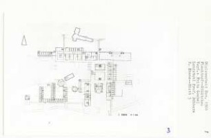 Städtebau Flechtorf (Diplomarbeit bei Kurt Dübbers): Grundriss Ebene 2, 1:500
