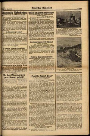 Zweite Ausgabe vom Freitag, den 25. April 1941.