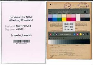 Entnazifizierung Heinrich Schaefer, geb. 22.08.1899 (Komplentaer)