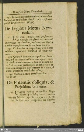 De Legibus Motus Newtonianis