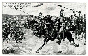 Nr. 58: Deutsche Kavallerie verfolgt d. Franzosen bei Epinal.