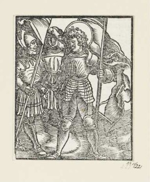Heiliger Mauritius als Ritter, aus: Johann Eck, "Quintae partis Iohan Eckii in Lutherum et alios", Augsburg 1534, S. 192 verso