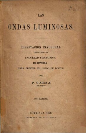 Las ondas luminosas : (con laminas)