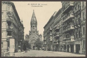 Ansichtskarte Blick auf die Passionskirche, Heimstraße