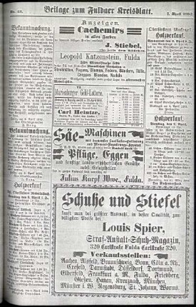 Zweite Ausgabe vom Donnerstag, den 07. April 1892.