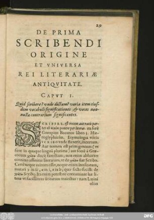 De Prima Scribendi Origine Et Universa Rei Literariae Antiquitate.