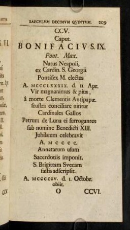 209-221, Saeculum Decimum Quintum