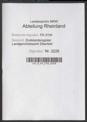 Heiratsregister Heiligenhaus