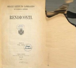 Rendiconti. 30. 1897