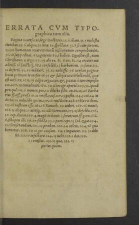 Errata cum typographica tum alia.
