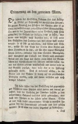 Erinnerung an den gemeinen Mann