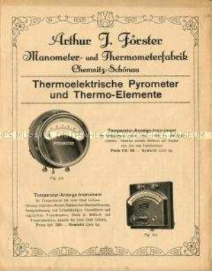 Thermoelektrische Pyrometer und Thermo-Elemente