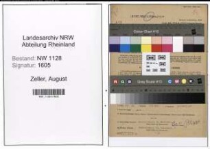 Entnazifizierung August Zeller , geb. 24.09.1897 (Polizist)