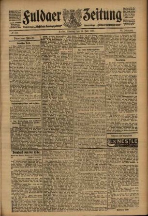 Zweite Ausgabe vom Dienstag, den 13. Juli 1909.