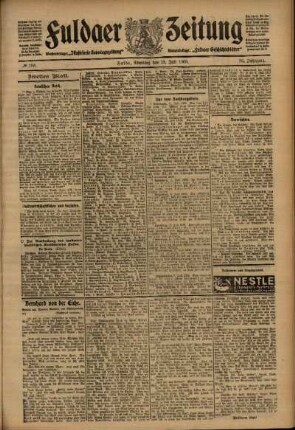 Zweite Ausgabe vom Dienstag, den 13. Juli 1909.