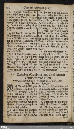 XX. Von der Rechtfertigung eines armen Sünders vor Gott