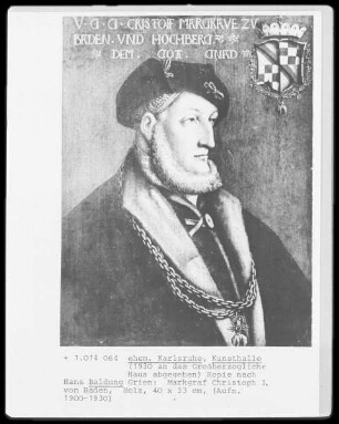 Bildnis Christoph 1., Markgraf von Baden