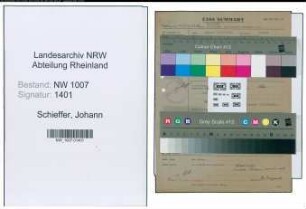 Entnazifizierung Johann Schieffer , geb. 26.07.1903 (Werkmeister)