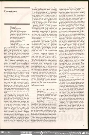 Zur bürgerlichen Produktkultur: Gert Selle „Die Geschichte des Design in Deutschland 1870 bis zur Gegenwart“ : Rezensionen