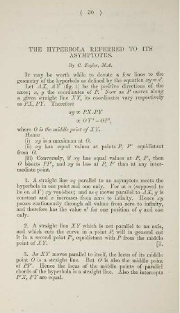The hyperbola referred to its asymptotes.