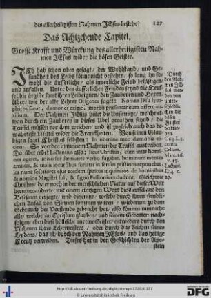 Das Achtzehende Capitel.