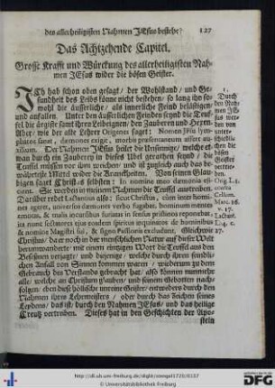Das Achtzehende Capitel.