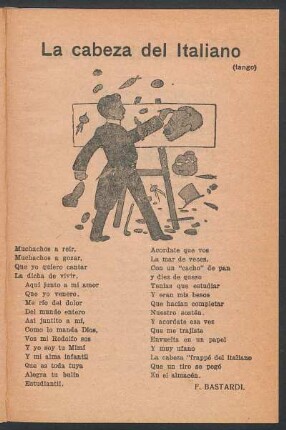 La cabeza del italiano : (Tango)