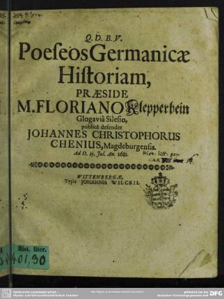 Poeseos Germanicae historiam