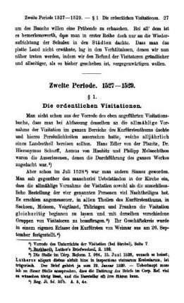 Zweite Periode. 1527 - 1529.