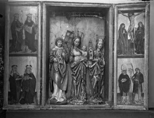 Der heilige Laurentius, Madonna mit Kind und die Heilige Barbara