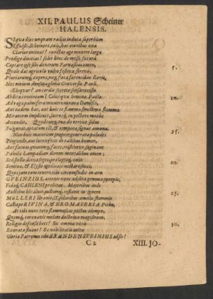 XII. Paulus Scheiner Halensis.